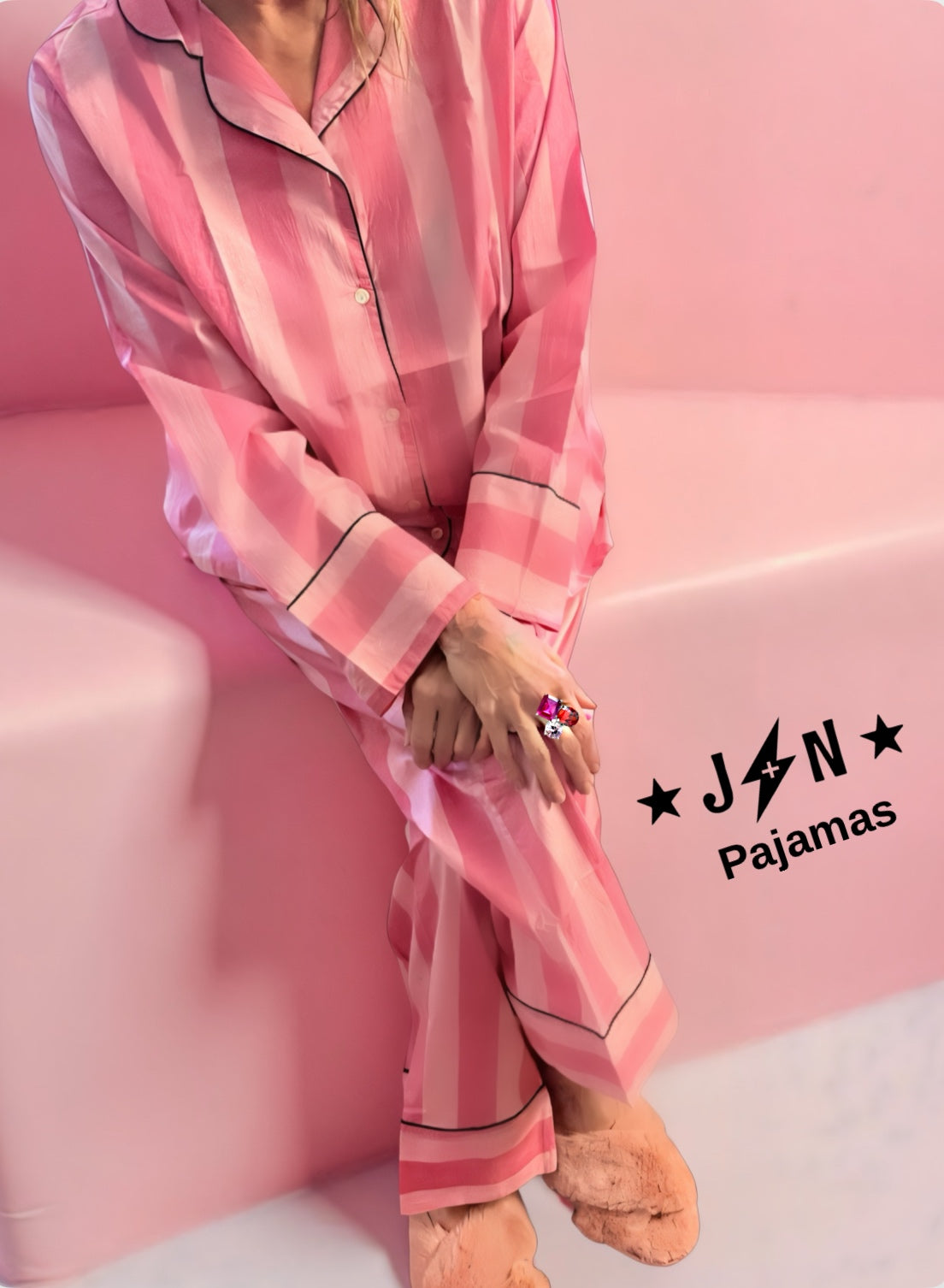 J + N Pajamas Pink Stripes
