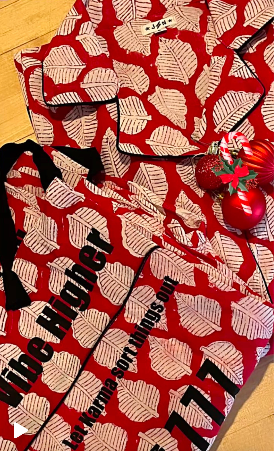 J + N Pajamas Holiday Red